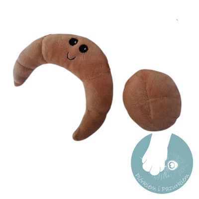 Piórkiem i pazurkiem - zabawka dla kota: ROGALIK Z KAJZERKĄ z walerianą