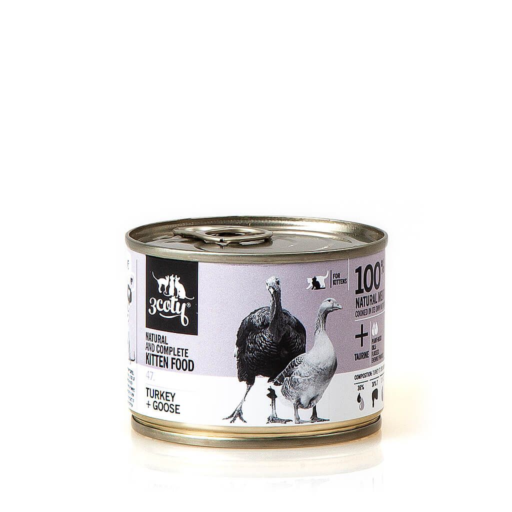 3Coty 47. karma dla kociąt mus indyk z gęsią 180g