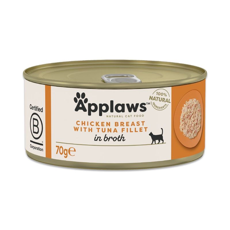 Applaws kurczak z tuńczykiem w bulionie 70g