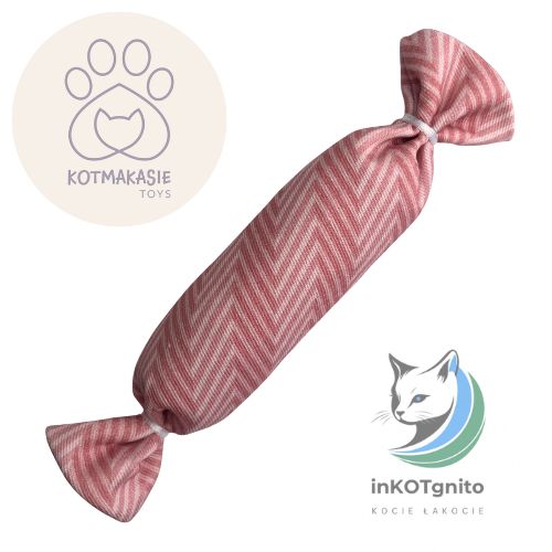 Kotmakasie ziołowy cukierek (kocimiętka + waleriana) różowy