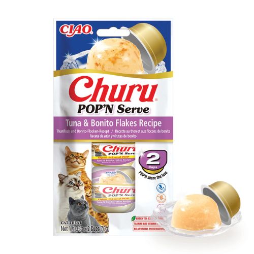 Inaba Churu Pop’n Serve - tuńczyk z płatkami bonito 2x35g