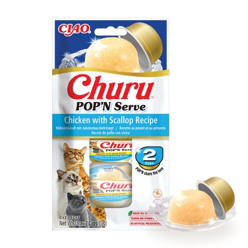 Inaba Churu Pop’n Serve - kurczak z przegrzebkami 2x35g