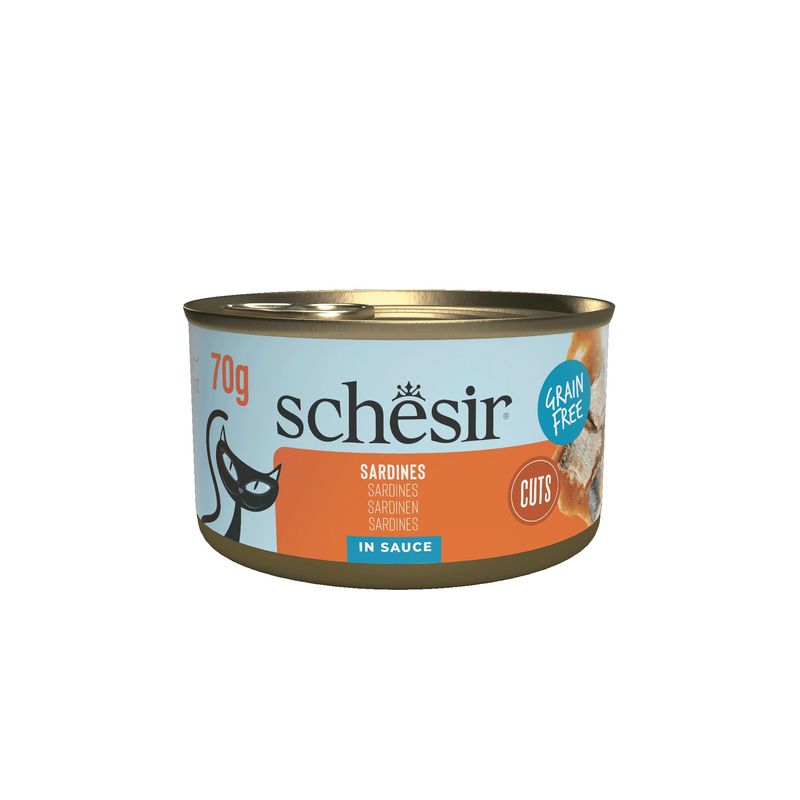 Schesir cat can grill - sardynki w sosie karma mokra 70g