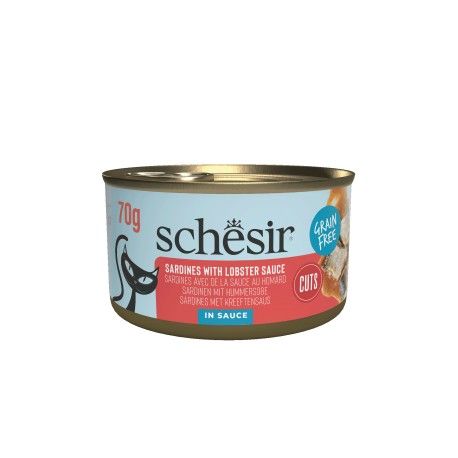Schesir cat can grill - sardynki w sosie z homara karma mokra 70g