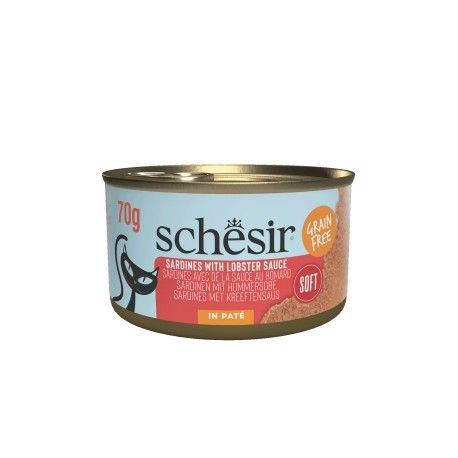 Schesir cat can grill - pasta z sardynek i w sosie z homara karma mokra 70g