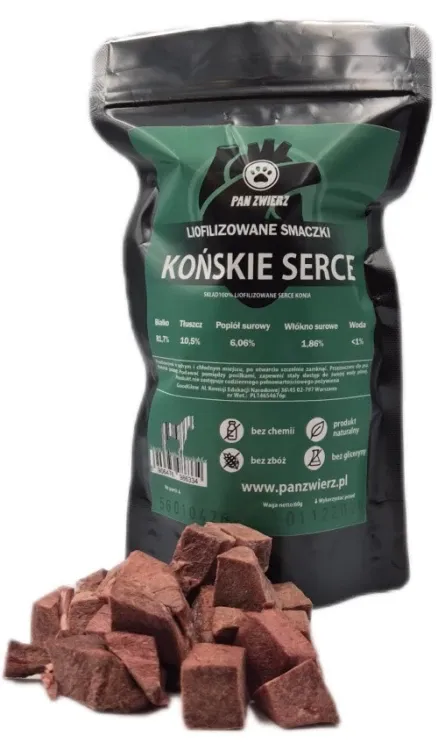 Pan Zwierz smakołyki liofilizowane - końskie serca 70g