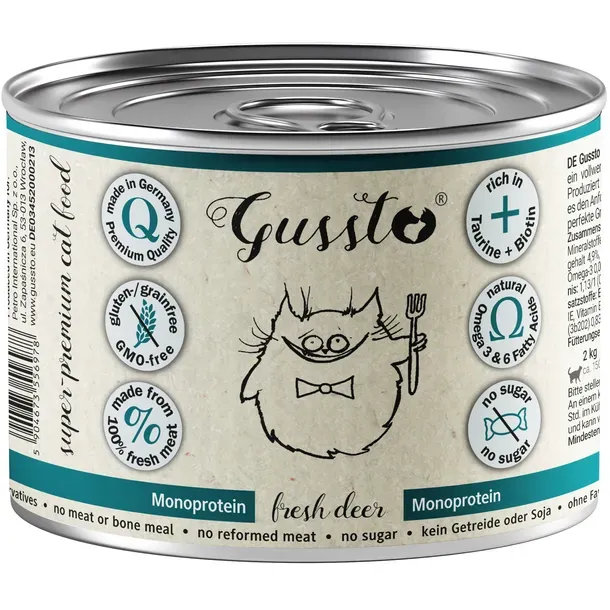 Gussto Fresh Wild Boar karma mokra jeleń 200g