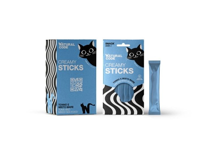 Natural Code Cat Snack Creamy tuńczyk + owoce morza 4x14g
