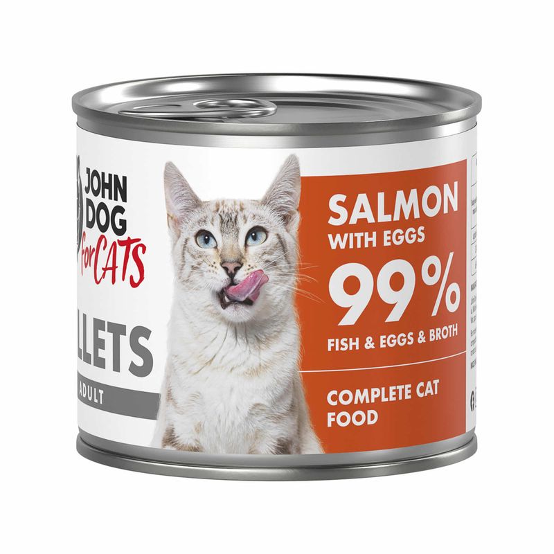 John Dog for cats fillets łosoś z jajkami