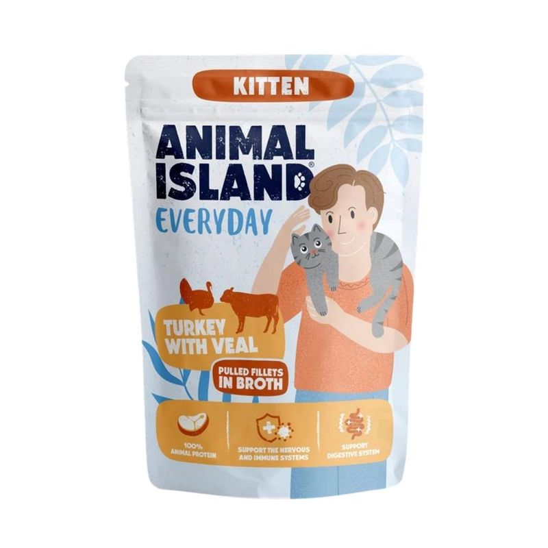 Animal Island kitten indyk z cielęciną 85g