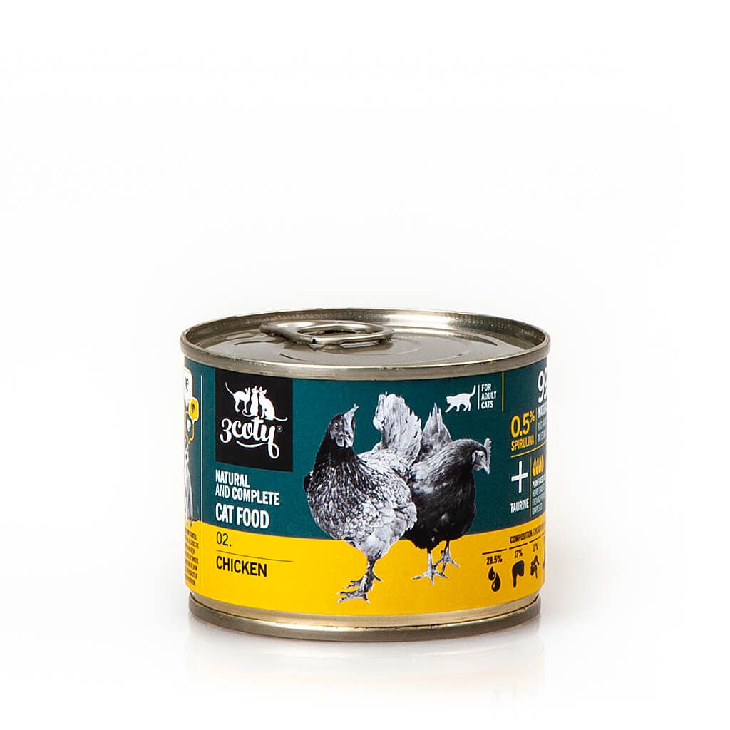 3Coty 02. karma szarpany kurczak ze spiruliną 180g