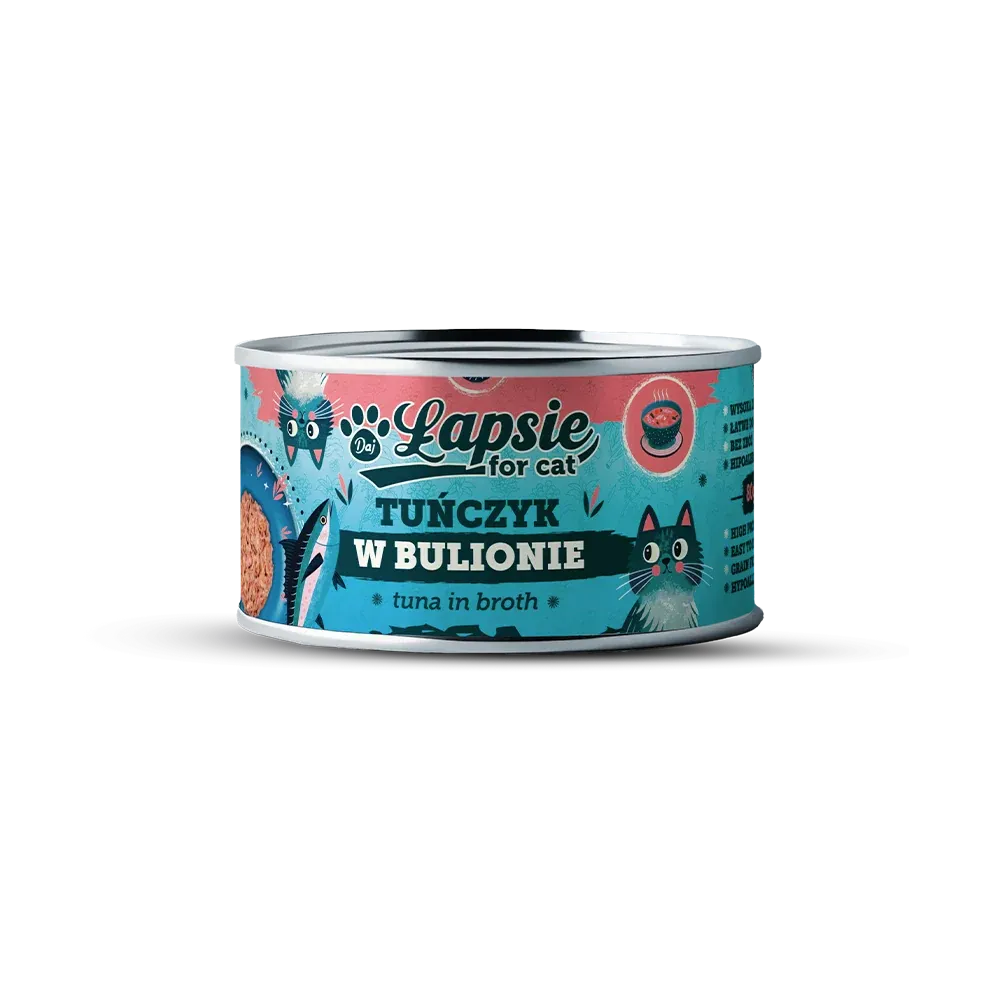 Łapsie for cat – filet z tuńczyka w bulionie 80g