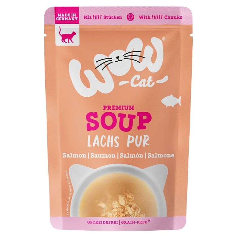 WOW CAT soup - zupka z łososiem 40g