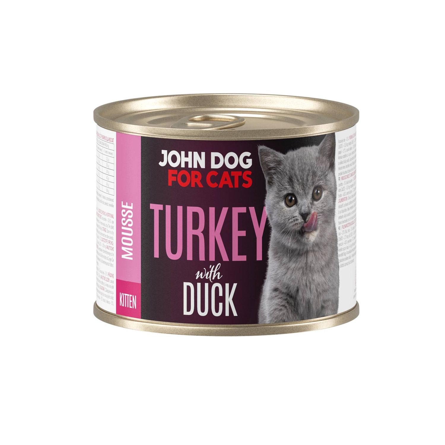 John Dog for cats mus indyk i kaczka - karma mokra dla kociąt 200g