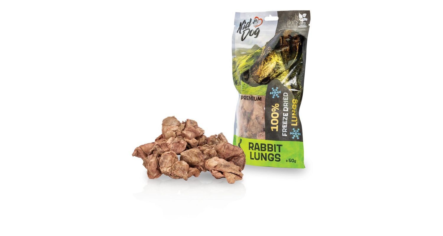 KidDog super premium - liofilizowane płuca królicze 50g
