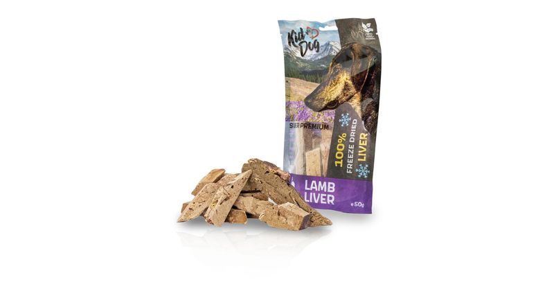 KidDog super premium - liofilizowane wątróbki jagnięce 50g