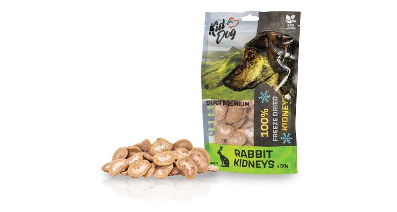 KidDog super premium - liofilizowane nerki królicze 50g