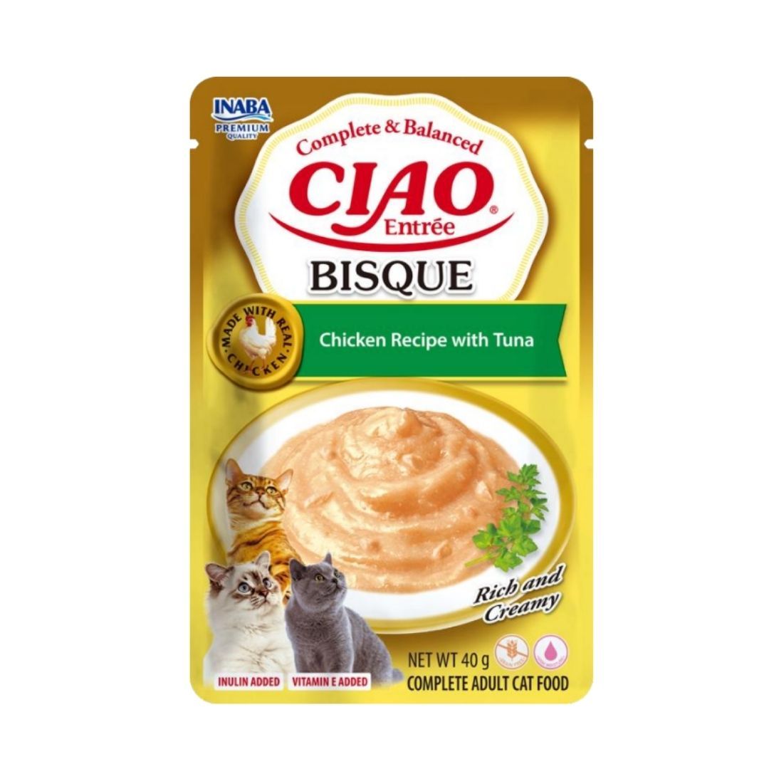 Inaba Ciao Entrée bisque - karma pełnoporcjowa: kurczak i tuńczyk 40g