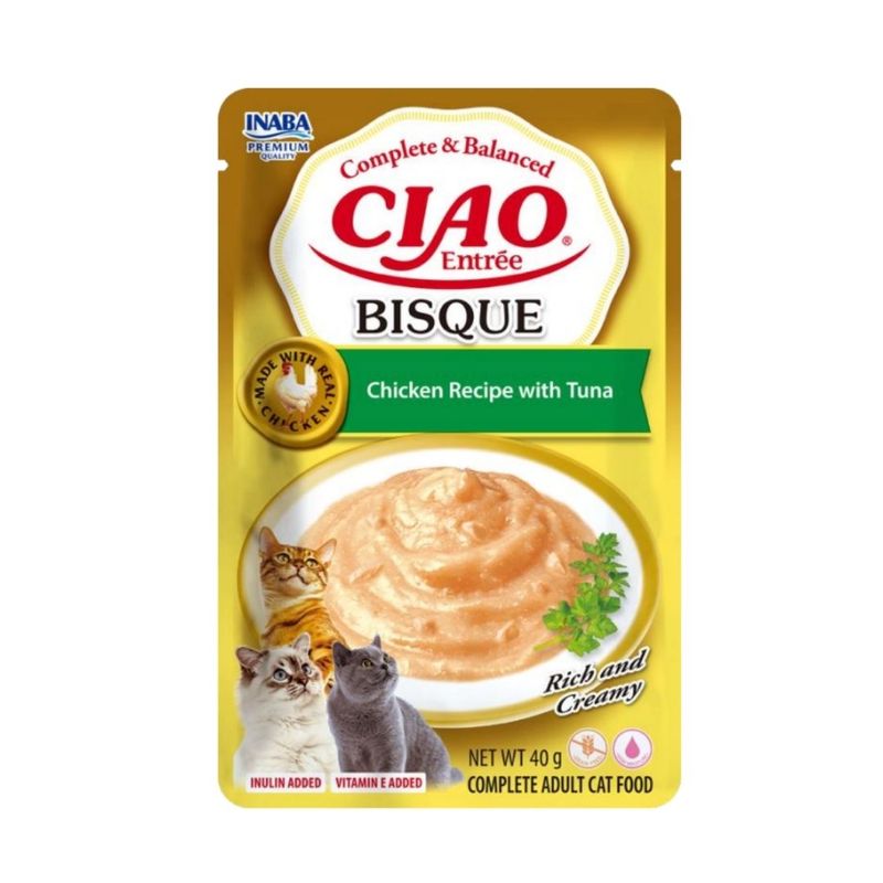 Inaba Ciao Entrée bisque - karma pełnoporcjowa: kurczak i tuńczyk 40g
