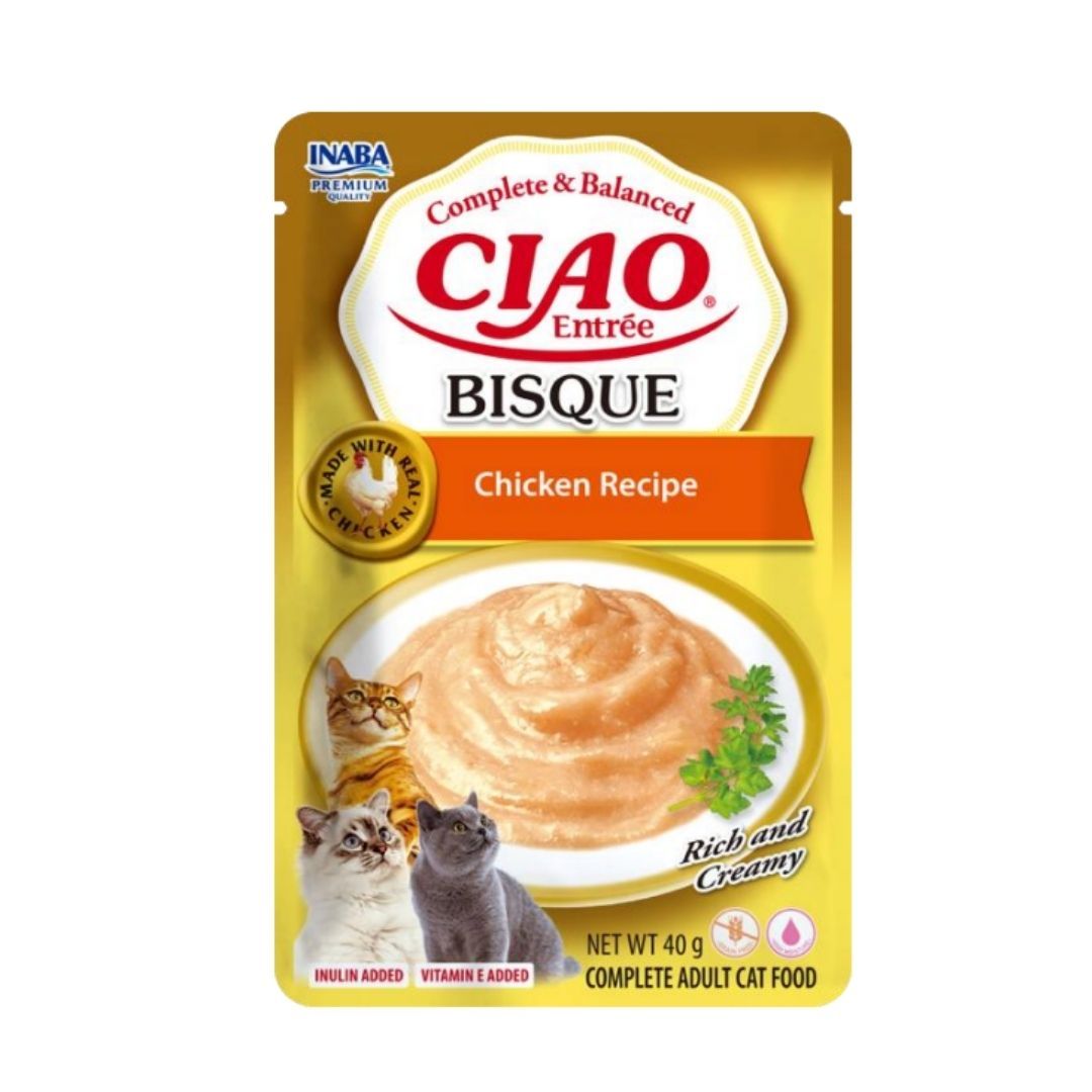 Inaba Ciao Entrée bisque - karma pełnoporcjowa: kurczak 40g
