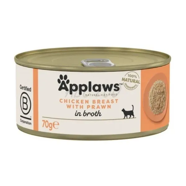Applaws kurczak z krewetkami w bulionie 70g