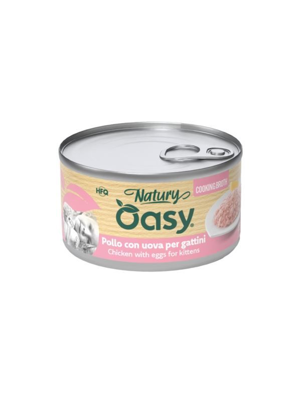 Oasy NATURY cooking broth KITTEN kurczak z jajkiem w bulionie 85g