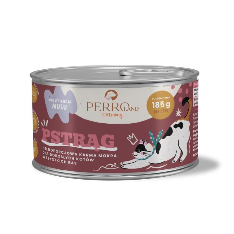 PERROland CATering - karma mokra PSTRĄG 185g