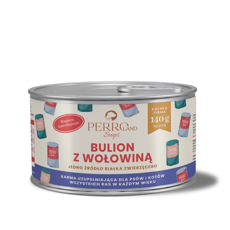 PERROland soups - bulion z wołowiną 140g