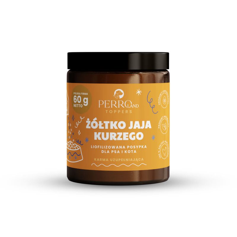 PERROland toppers - posypka liofilizowana ŻÓŁTKO KURZE 60g
