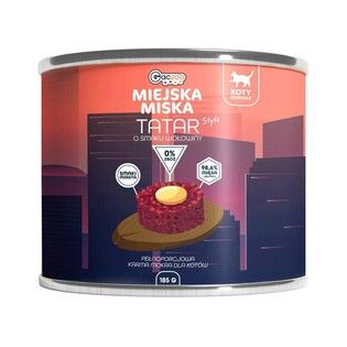 Gaczoo Miejska Miska - karma mokra Tatar Wołowy style 185g