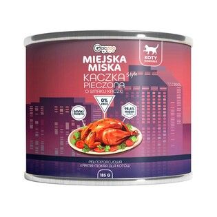 Gaczoo Miejska Miska - karma mokra Kaczka Pieczona style 185g