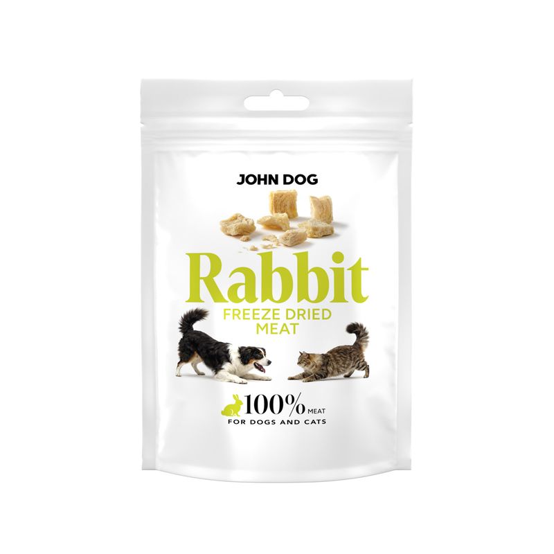 John Dog freeze - liofilizowany przysmak 100% królik 30g