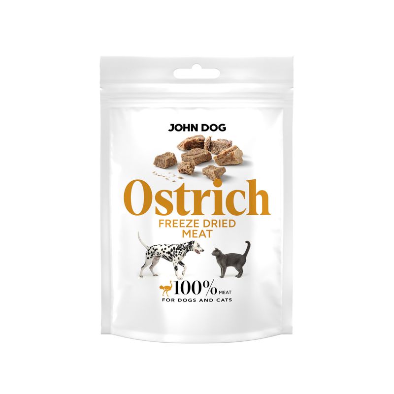 John Dog freeze - liofilizowany przysmak 100% struś 30g