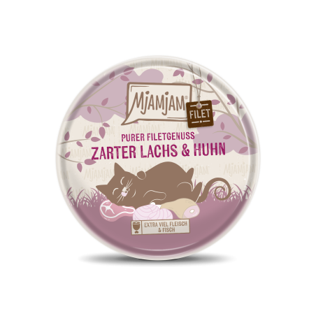 MjaMjaM filet - karma uzupełniająca kurczak z łososiem 80g
