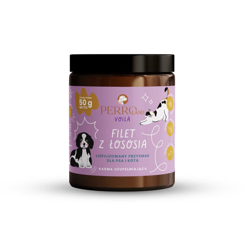 PERROland Voila - przysmak liofilizowany filet z łososia 100% 50g