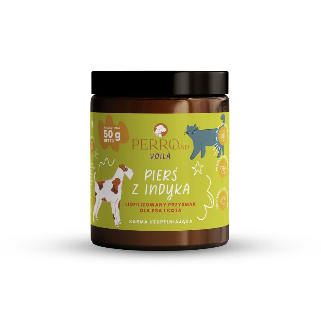 PERROland Voila - przysmak liofilizowany pierśz z indyka 100% 50g