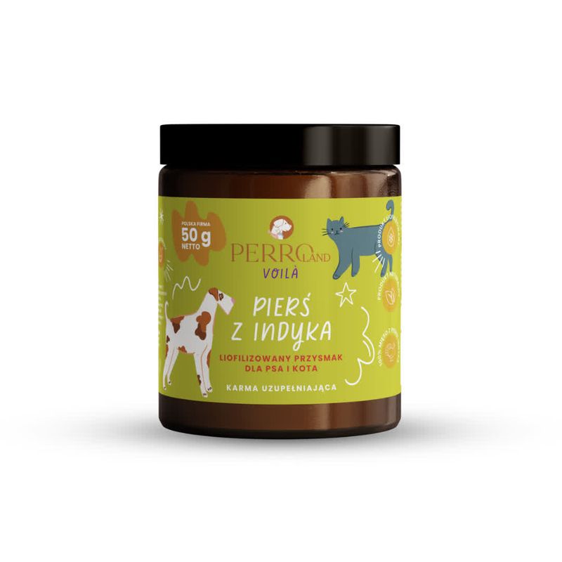 PERROland Voila - przysmak liofilizowany pierśz z indyka 100% 50g