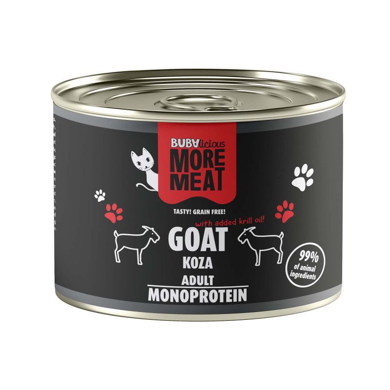 BUBAlicious More Meat - karma dla kota mono pure KOZA 185g