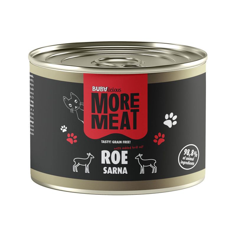 BUBAlicious More Meat - karma dla kota mono pure SARNA 185g
