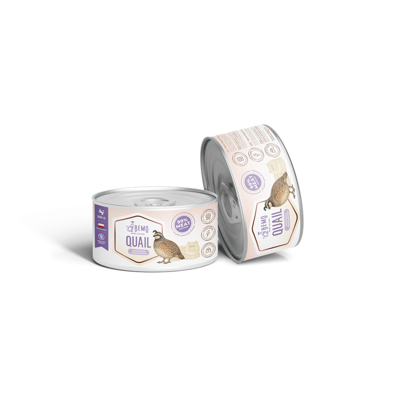 Bemo Royal Cat Food - karma mokra dla kota z przepiórką 200g