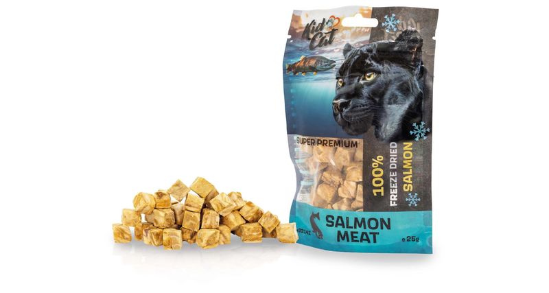 KidCat Super Premium - 100% liofilizowane mięso łososia 25g