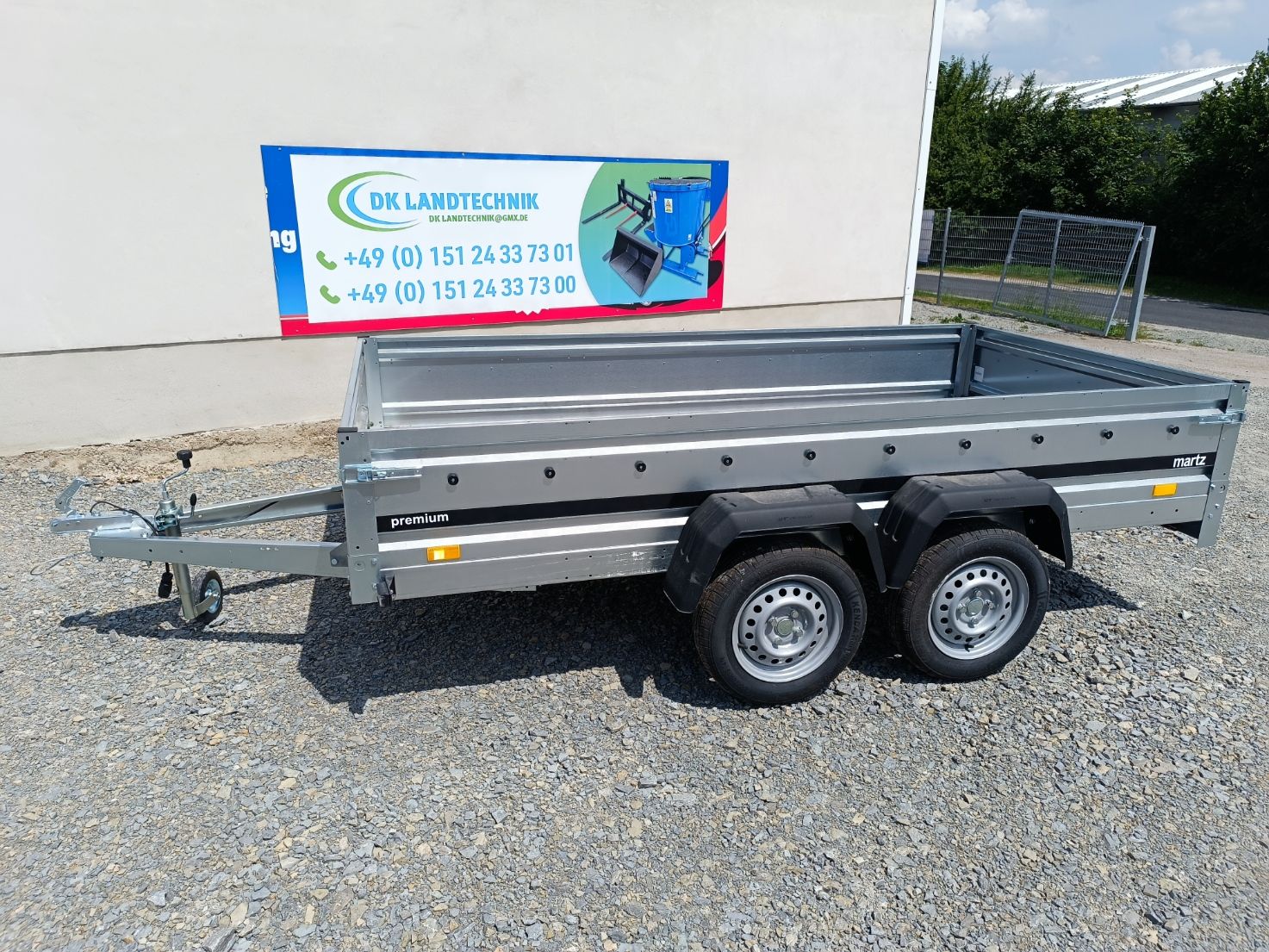 PKW Anhänger ungebremst 750 kg 264 cm x 126 cm x70 cm 2 Achsen