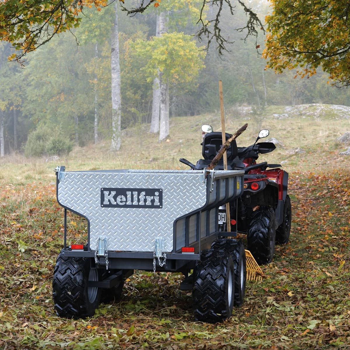 Kippanhänger Quad 1420 kg mit elektrohydraulischer Kippfunktion Kellfri