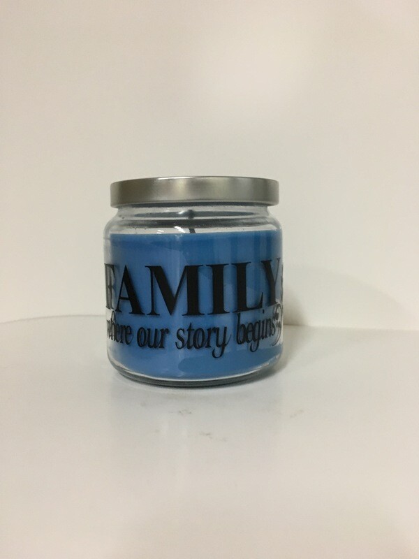 Family, Where Our Story Begins Candle