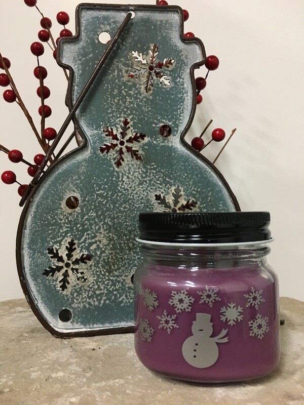 Snowman, winter Candle