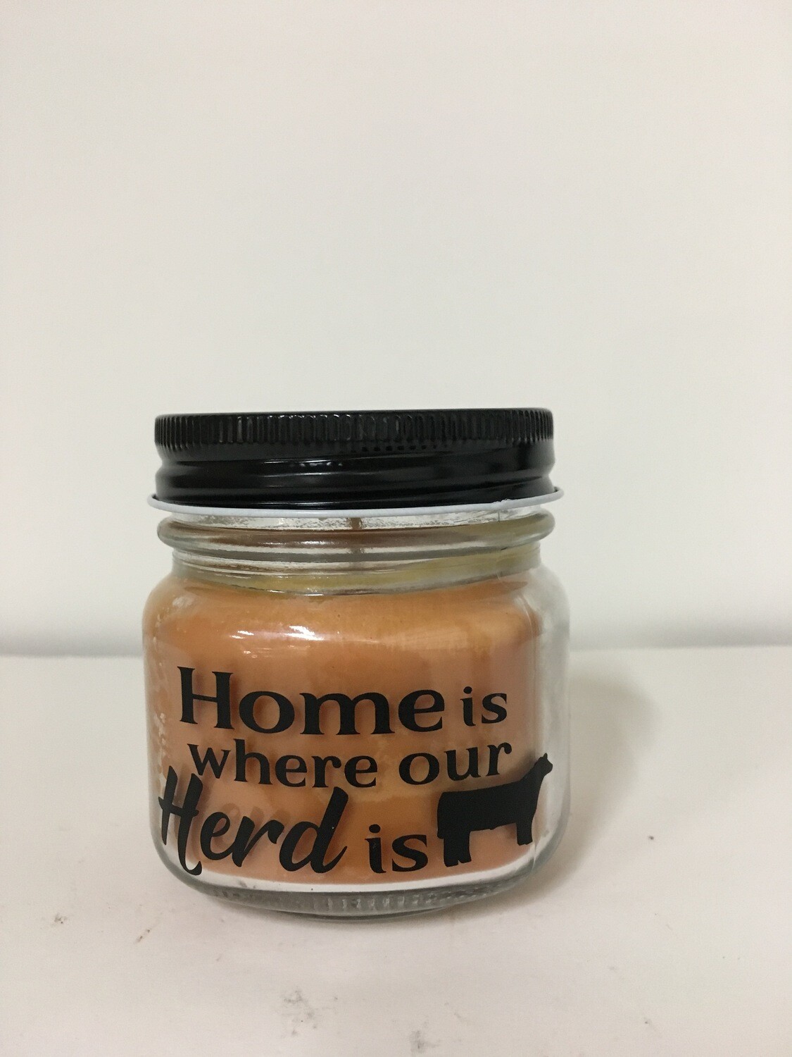 "Home is where our Herd is" Candle