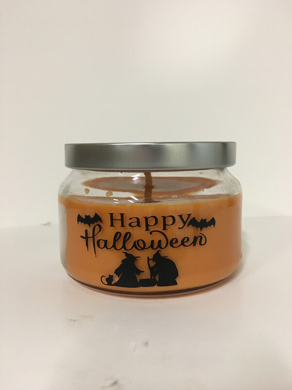 "Happy Halloween" Candle