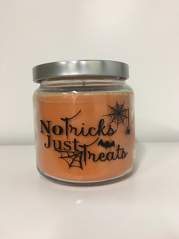"No Tricks, Just Treats" Candle