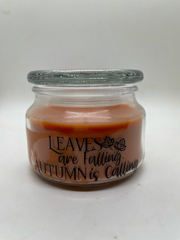 "Leaves are Falling, Autumn Is Calling" Candle