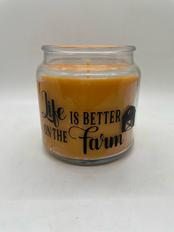 "Life Is Better On The Farm" Candle